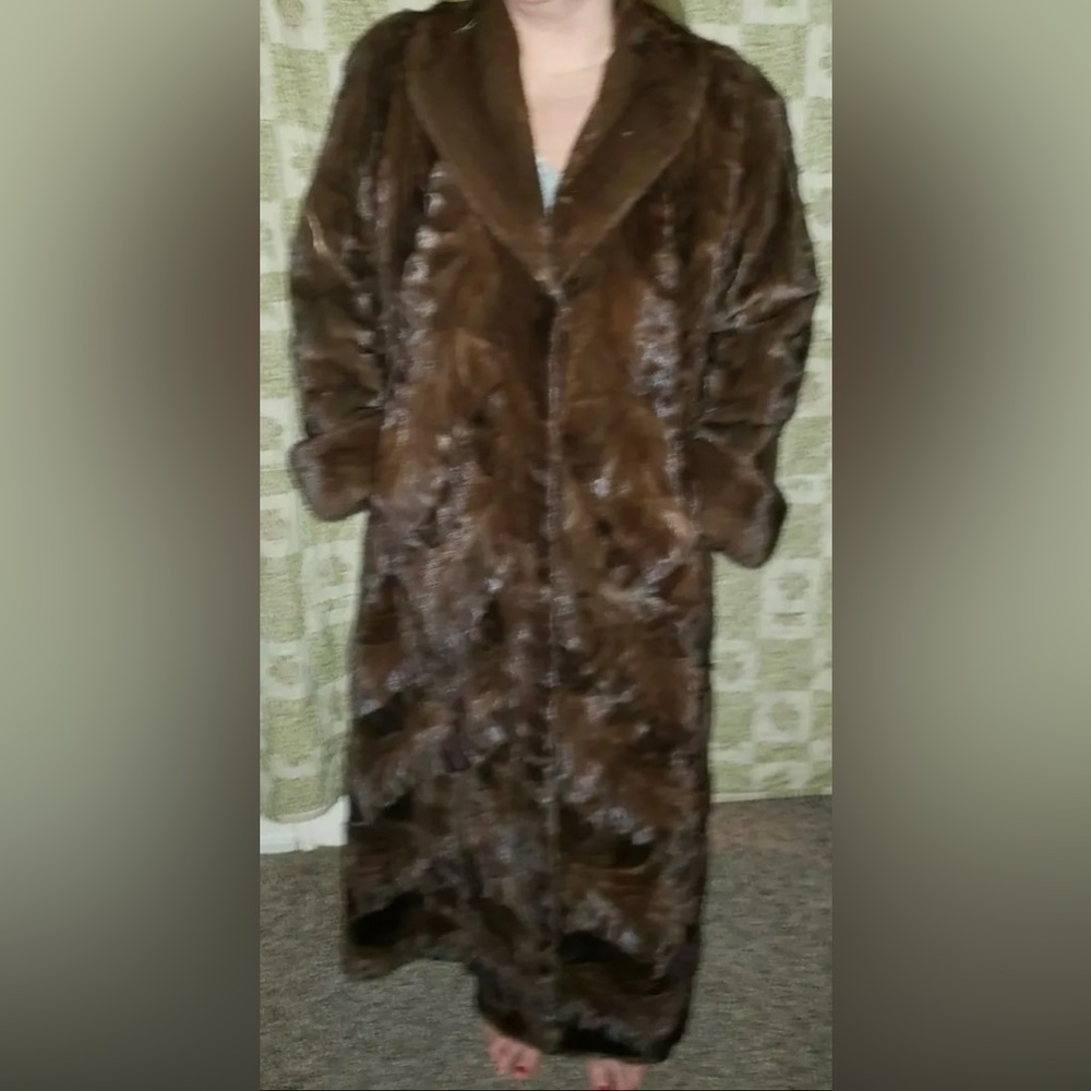 Vintage Elan Furs Mink Fur Coat Full Length Stroller Approx Size Women’s 12-14